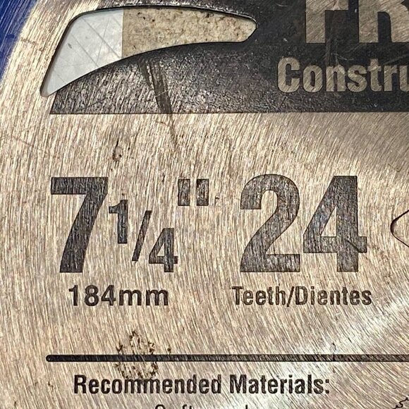 Avanti Pro Framing Construction 7-1/4 in x 24 Tooth Carbide Saw Blade P0724R - Picture 3 of 6